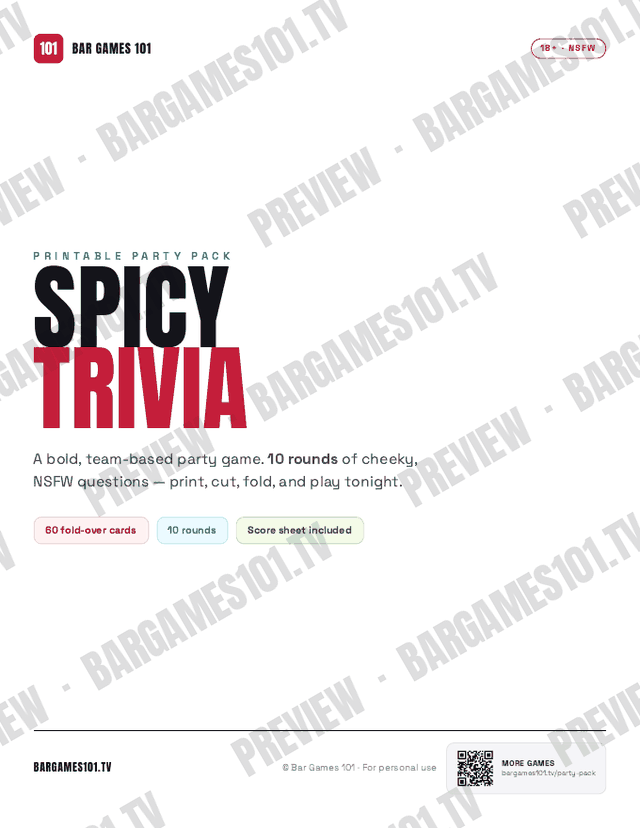 Spicy Trivia Pack: a real page from the PDF