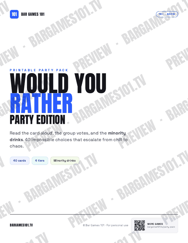 Would You Rather: a real page from the PDF